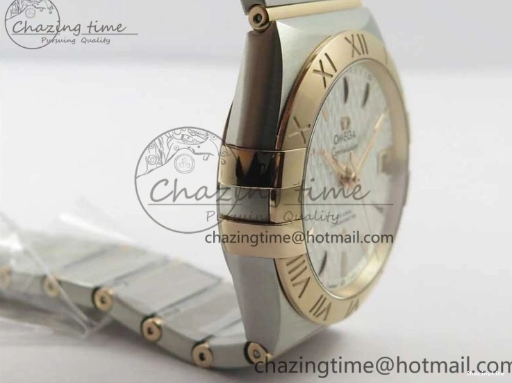 0312 Stylish Constellation 38mm SS RG VSF 1:1 Best Edition WhiteTextured Dial on SS RG Bracelet A8500 Super Clone 7921